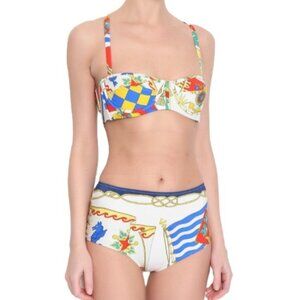 NEW, Etro Runway Nautical Print Push-Up Balconette 2 Piece Bikini
